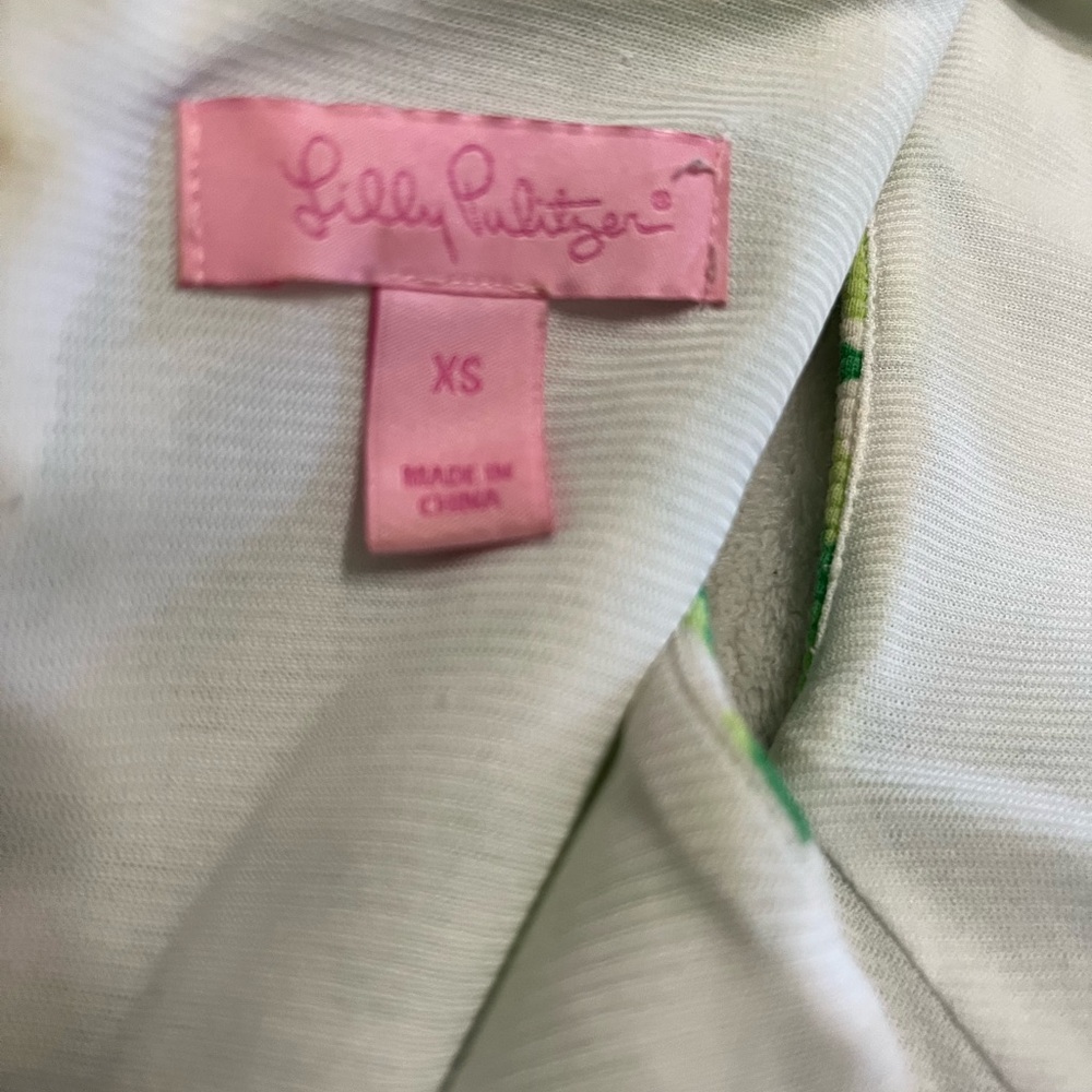 Lilly Pulitzer Cream and Green XS dress